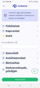 Instacar KGFB kalkulátor gyors